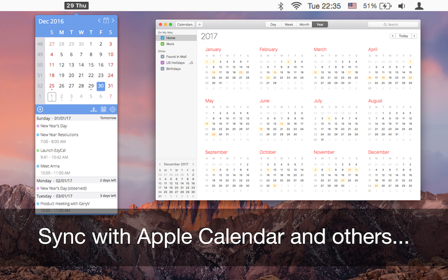 EzyCal 1.9 Mac 破解版 日历管理和提醒工具