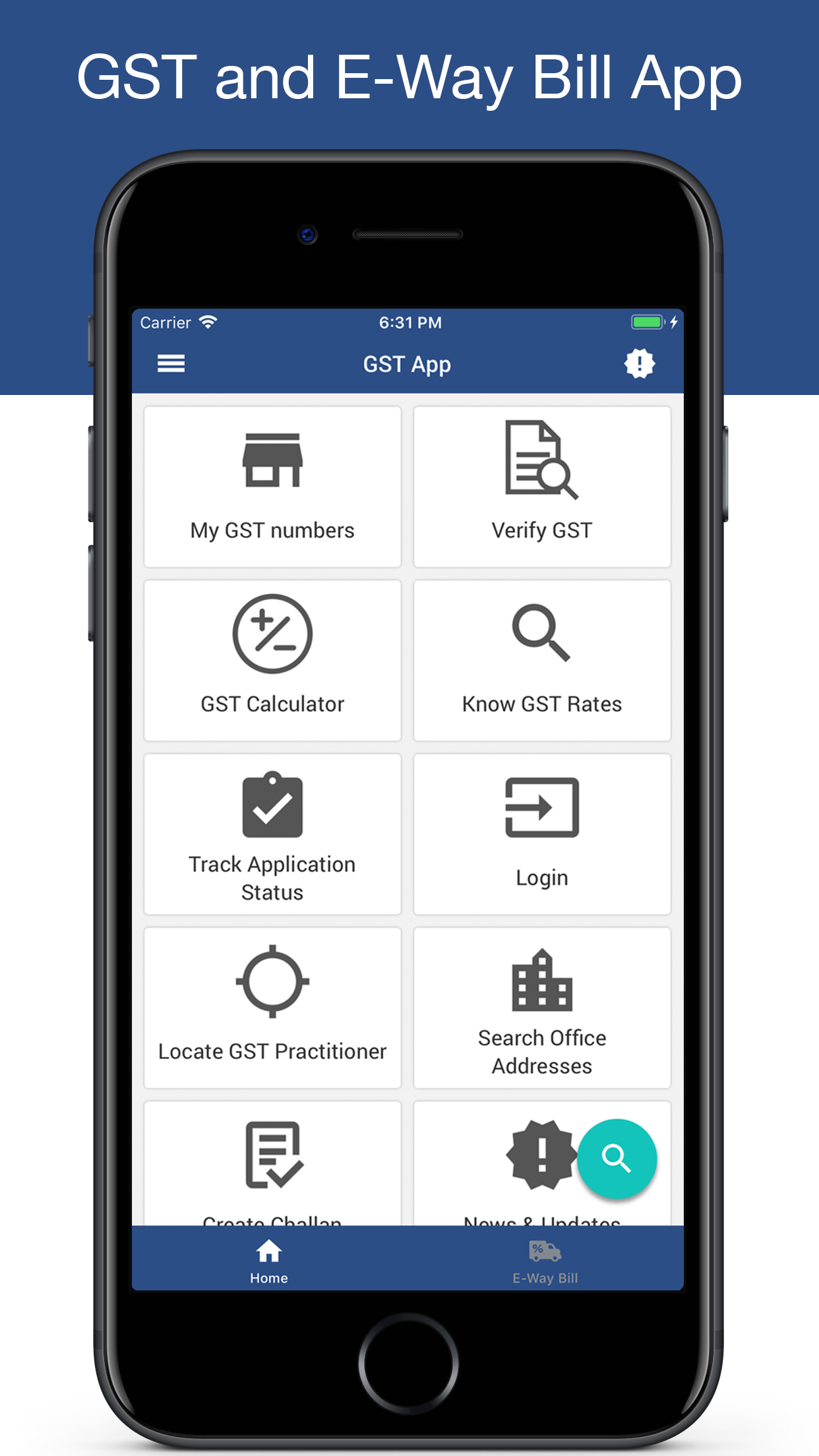 GST App for all to Verify, Tax Payers, Status more ...